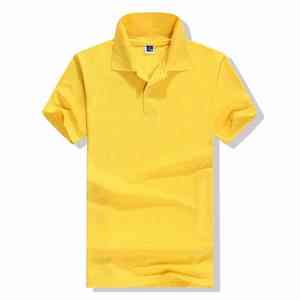 Color amarillo puro 2025 último diseño hombres Polo camisetas 100% algodón alta calidad Polo camisas Color sólido hombres Polo camiseta - Product Image 4