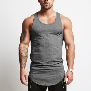 fitness Gym Breathable Muscle Stringer Running Tank top With Logo high Quality Cotton Fabric - Product Image 4