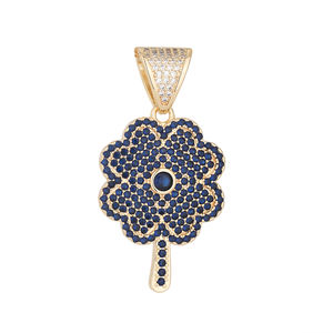 Colgante de moda de latón chapado en oro de 14K con circonita, diseño de perro pequeño estilo Hip Hop, para hombres y mujeres - Product Image 4