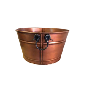 ถังโลหะทองแดงใส่เครื่องดื่มน้ำแข็งสำหรับงานปาร์ตี้ถังทำจากโลหะทองแดงขนาด50x32.5x29ซม. ขนาดใหญ่ออกแบบได้ตามต้องการ - Product Image 3