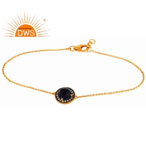 Bracelet en pierres précieuses rubis naturelles, marque de luxe de haute qualité, en or plaqué argent 14k, chaîne à maillons, fabrication de bijoux - Product Image 3