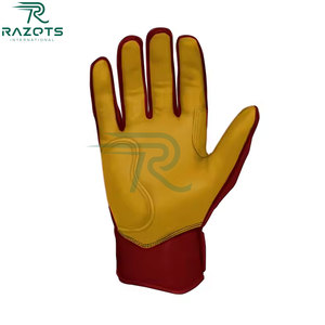 ถุงมือเบสบอลหนังสำหรับผู้ชายจากต่างประเทศ, ถุงมือเบสบอลมีความทนทานระบายอากาศได้ดีปรับแต่งขนาดสีได้ - Product Image 6