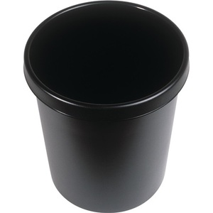 HELIT 18L Black Plastic <b>Wastepaper</b> <b>Basket</b> with Handle H331x315 mm Pack Size 6 - Product Image 3
