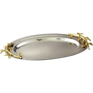 Bandeja DE SERVICIO DE METAL elegante y duradera pulida con espejo, perfecta para servir bebidas, aperitivos y Decoración elegante - Product Image 2