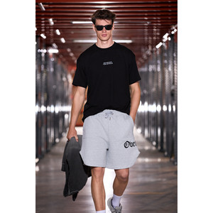 GRIMELANGE ASEREJE Short pour homme en coton biologique 100% avec détails imprimés, double poche et cordon de serrage - Product Image 2