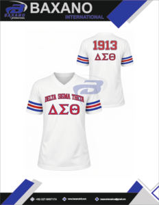 Camiseta de malla para mujer Delta Sigma Theta Sorority 1913, color azul real, ecológica, transpirable, con logo frontal simple - Product Image 6