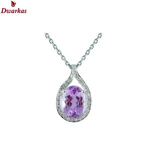 Vente directe du fabricant collier pendentif en argent sterling 925 CZ multi-pierres précieuses plaqué or bijoux - Product Image 6