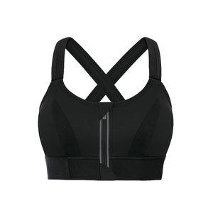 Women's Plus Size Lightweight Breathable Reversible Eco-Friendly <b>Backless</b> Four-Way Stretch Gym Fitness <b>Sports</b> <b>Bra</b> High Front - Product Image 2