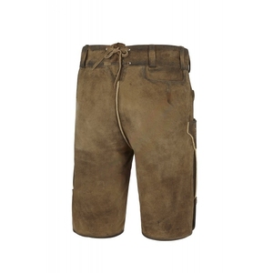 2026 unisexe taille européenne Style bavarois Lederhosen Shorts hommes traditionnel allemand Trachtenmode solide marron grande taille - Product Image 2