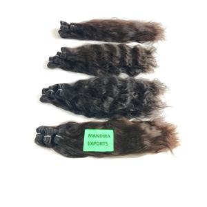 ผมต่อแบบลอนยาวสองด้านทำจากผมธรรมชาติสีดำบริสุทธิ์แบบ100% ผมคนอินเดียไม่หลุดจากเครื่องจักร - Product Image 3