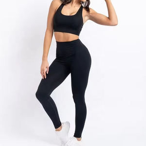Ensemble de yoga grande taille pour femmes, deux pièces, leggings, vêtements de sport, vêtements de fitness, personnalisation en gros, élasthanne/polyester - Product Image 6