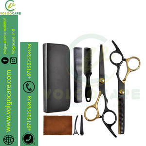 Tijeras de peluquero Juego de tijeras de peluquería con tijeras de adelgazamiento de cabello de acero inoxidable para hombres Mujeres Mascotas 10 piezas - Product Image 1