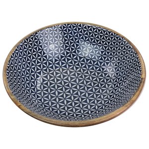 Bol en bois imprimé en émail moderne du fabricant Bol de service en bois fait à la main Nouveau design pour la vente en gros de fête - Product Image 4