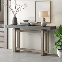 Mobilier de salon moderne Table d'appoint de couloir noire Table console étroite en bois