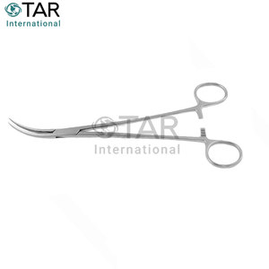 Pinzas para arteria HEISS, pinza hemostática quirúrgica fuertemente curvada de 20,0 cm, instrumentos médicos de acero inoxidable para laboratorio veterinario - Product Image 6