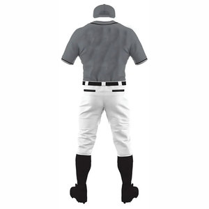 Gris et Blanc Vente en Gros Sportswear Softball Jersey pour Adultes Adolescents Meilleur Sublimé Baseball Jersey Ensemble Pas Cher Baseball Uniforme - Product Image 3