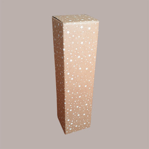 10 Uds caja de cartón marrón gráficos de estrellas blancas 115x115H430mm para 1 botella Magnum 1,5 Lt impresión en relieve de bebidas energéticas - Product Image 1