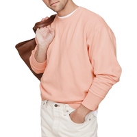 Sweat-shirt à col rond en molleton pour hommes pull coupe ample décontracté à manches longues hauts personnalisés OEM pull-over tricoté grande taille