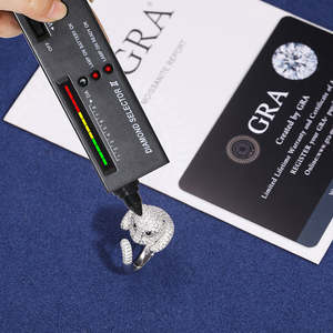 Bague pour homme en argent sterling massif, motif guépard, entièrement sertie de moissanite et de diamants de laboratoire, style hip-hop, design animalier audacieux - Product Image 3