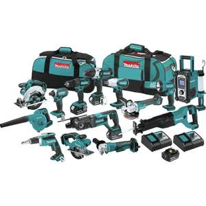 Kit combiné Makita 18V LXT sans fil au lithium-ion, 15 pièces, 3,0 Ah, outils électriques de haute qualité, NEUF en stock pour la vente - Product Image 1