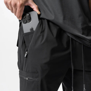 Men's Customizable Sweatpants Gym Fitness Workout Pants Soft Nylon 4 Way Stretch <b>Tight</b> Jogger Pockets Active Bottoms for - Product Image 3