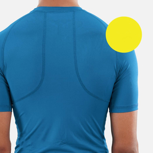 Camiseta de gimnasio de compresión personalizada de alta calidad con mangas cortas Impresión de sublimación de lienzo liso para culturismo Muscle Show - Product Image 3