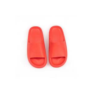 Chaussons plats rouges imprimés pour femmes, à bout ouvert, antidérapants, confortables, doublure en maille PVC, pointures 35-36, pour l'été, le printemps et l'hiver - Product Image 2