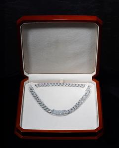 สร้อยคิวบา โมอิสซาไนต์ VVS1 เงินแท้ 925 และทองคำขาว 14K งานแฮนด์เมด สไตล์ฮิปฮอป สร้อยคอผู้ชายสำหรับงานปาร์ตี้ ผลิตในสหรัฐอเมริกา - Product Image 3