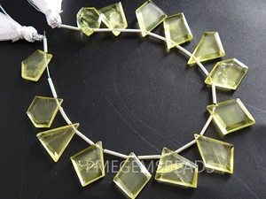 Juego facetado de Briolette de cuarzo limón de 14 piezas, piedra amarilla de 15-10MM de largo, piedra natural 100% certificada por terceros - Product Image 4