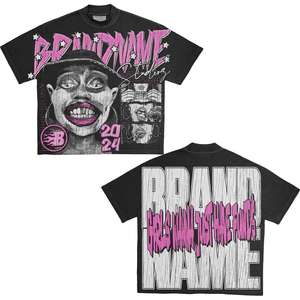 เสื้อยืดคอกลมสำหรับผู้ชายแบบคลาสสิกผ้าฝ้าย100% พิมพ์ลายย้อมสีล้วนสำหรับฤดูร้อนฤดูใบไม้ร่วงมีให้เลือกหลายสี - Product Image 4