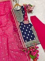 Nouvel ensemble Bollywood Style Fox Top-Plazzo Dupatta entièrement cousu, prêt-à-porter, extensible, infroissable, réversible, séchage rapide, pour toutes les occasions