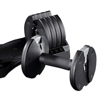 Floriey 12.5LB/5,6 KG Mancuerna de acero ajustable recubierta 5 en 1 Ajustable 2,5-12.5LB Unisex Home Fitness Gym Pesas libres