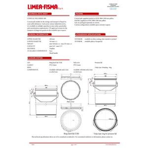 Seaux coniques en tôle de qualité supérieure, 180 mm, avec couvercle à pression, couvercle à anse ou couvercle à loquet, capacité totale de 3,4 à 5,7 litres - Product Image 2