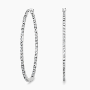 Lightweight S925 <b>Silver</b> Moissanite Diamond Hoop <b>Earrings</b> for Women Sleek <b>Long</b> Drop Style Elegant Modern Minimal Jewelry - Product Image 1