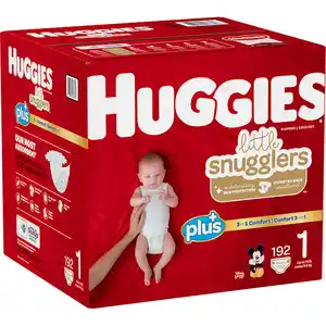 Huggies Little Snugglers Baby Diapers, Size 1, 198 Ct (Select for More Options)