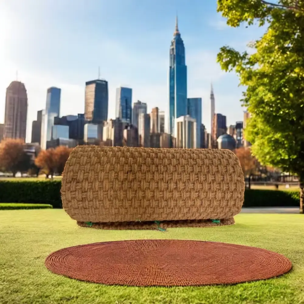 High Quality round Coir Mat from Vietnam Non-Slip Eco-Friendly Bio-Degradable Low Cost for Camping Garden Resort Parks