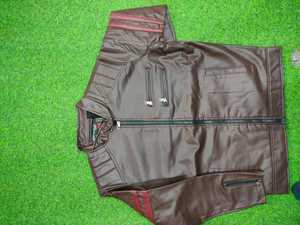 แจ็กเก็ตหนัง PU ของผู้ชายแบบคลาสสิกดีไซน์สลิมฟิตมีซิปแจ๊กเก็ตสไตล์ Moto ลำลองน้ำหนักเบาทนทานสำหรับฤดูใบไม้ร่วงและฤดูหนาว - Product Image 3