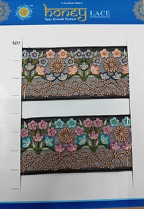 Encaje bordado floral colorido vibrante para la decoración del hogar de moda Ropa de estilo de negocios-para zapatos Bolsas Regalos Artesanía - Product Image 2