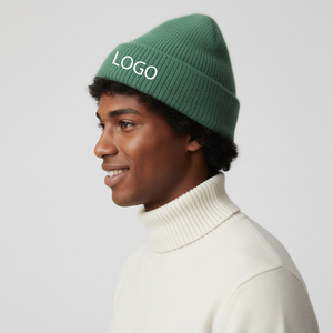 Bonnets d'hiver en acrylique avec logo personnalisé, tricot jacquard, broderie à la main, motif écossais vintage pour une utilisation décontractée à la plage - Adultes 2026 - Product Image 1