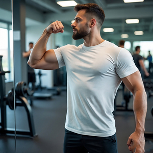 Compression Athletic <b>T</b> <b>Shirt</b> <b>Men's</b> <b>Swim</b> 100% Polyester <b>T</b> <b>Shirt</b> <b>Men</b> Gym Fitness Wear Exercise Tee Tops <b>Mens</b> - Product Image 4