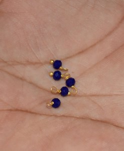 Royal <b>Blue</b> Crystal Faceted Single Wire Wrapped Beads Gold Plated Connector Chain for Jewelry Making <b>Necklace</b> Bracelet Earrings - Product Image 4