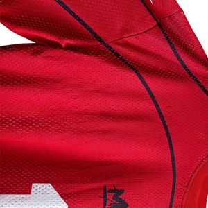 Maillot d'entraînement de football rouge en maille légère pour hommes, uniforme de sport personnalisé, fabricant OEM - Product Image 2