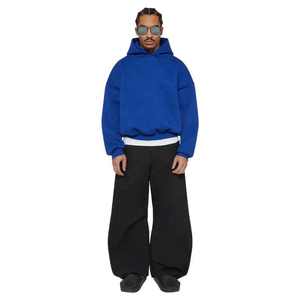 Streetwear personnalisé à épaules tombantes 100% coton Sweat à capuche de haute qualité Poids lourd 450, 500 Gsm Oversized Cropped Pullover Hoodies Hommes - Product Image 1