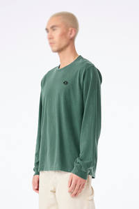 Camiseta Unisex de Manga Larga con Logotipo Personalizado, 100% Algodón Jersey, Verde Liso, Ropa Casual Transpirable de Alta Calidad, Marca Privada OEM - Product Image 4