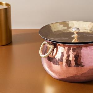 Madurai Handi en cuivre martelé idéal pour la cuisson lente et les plats indiens traditionnels riches - Product Image 1