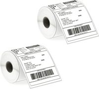 Vente en gros d'usine, étiquettes thermiques vierges durables et imperméables, rouleaux d'étiquettes de codes-barres, étiquettes d'expédition 4"*6"