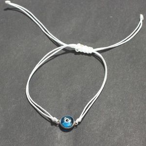 White Thread Evil Eye Bead Bracelet with Pearl Bohemian Trendy Wrap <b>Charm</b> Brass Alloy <b>Bangles</b> Religious Gift Jewelry - Product Image 1