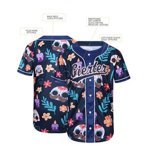 Uniformes de baseball pour hommes fabriqués au Pakistan, 100% polyester, séchage rapide, respirant, chemises personnalisées par sublimation, meilleure qualité - Product Image 3