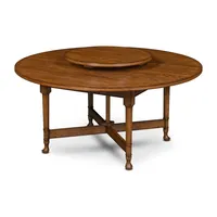 Base en X sculpturale et finition bois vieilli |   Pièce d'exception rustique-chic sélectionnée