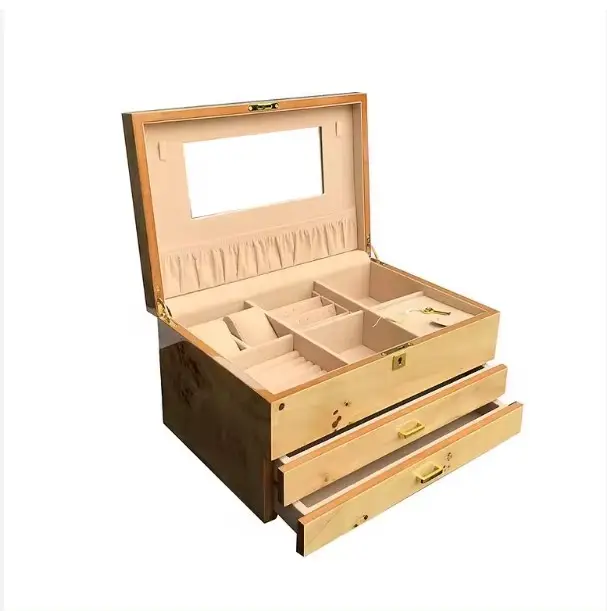 Caja de madera decorativa hecha a mano, venta al por mayor, cuadrada, superventas, multifuncional, color personalizado, madera maciza sin terminar, madera mediana BX